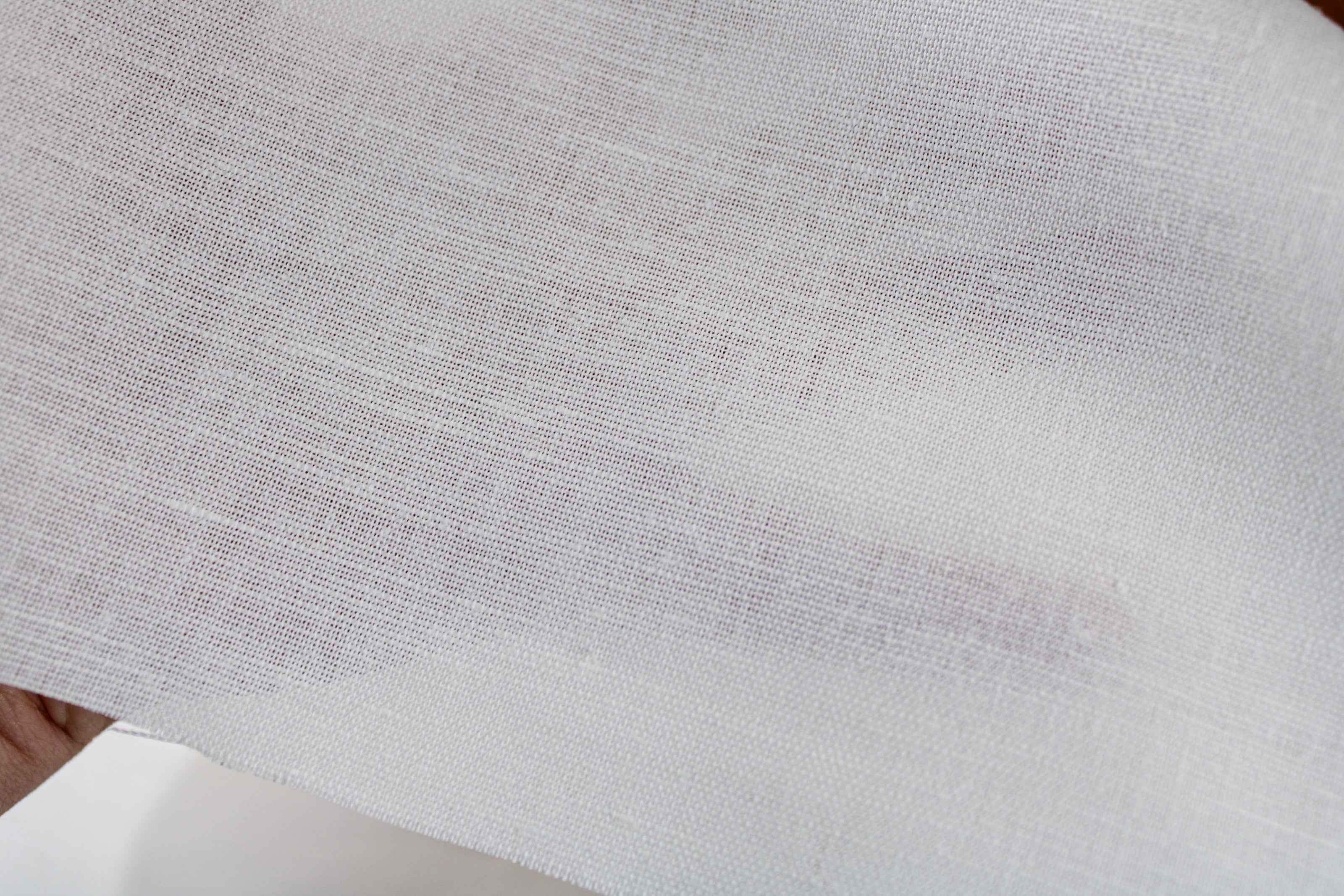 White Extra Wide Linen Fabric by the yard/ White Linen Cotton blend fabric / Buy Linen Online